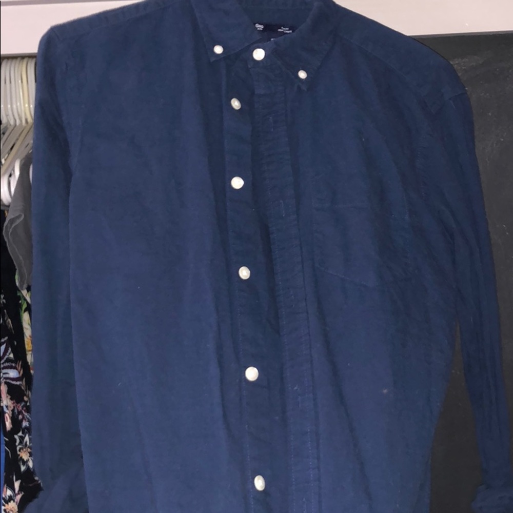Button Up Navy Long Sleeve